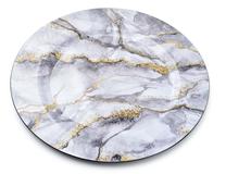 Paplāte Mondex Blanche, 33 cm x 2 cm, 33 cm, Ø 33 cm, Balta krās./Pelēka krās.
