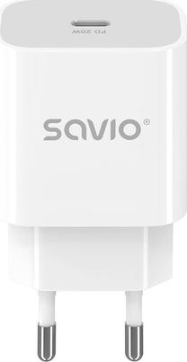Telefono įkroviklis Savio SAVLA-09, USB Type C, balta sp., 20 W