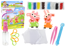 Vandens karoliukų rinkinys Lean Toys Happy Pig 15809, įvairių spalvų