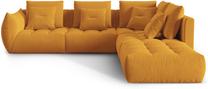 Modulinė sofa Micadoni Home Bloom Casino, geltona sp., dešininė, 316 x 310 cm x 95 cm