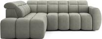 Kampinė sofa Falconn Xillar 100, žalia sp., kairinė, 208 x 258 cm x 107 cm