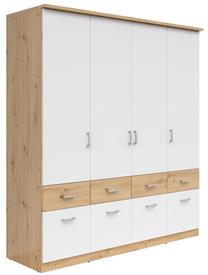 Spinta Brando 4, balta sp./artisan oak sp., 58 cm x 181 cm x 199 cm