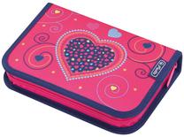 Penālis Herlitz, 20.3 cm x 14 cm, rozā krās./violeta krās.