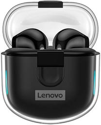 Bezvadu austiņas Lenovo LP12 TWS, melna krās.