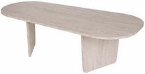 Kavos staliukas Nordure Ovalis, travertine sp., 65 cm x 130 cm x 40 cm
