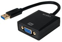 Adapteris Logilink USB 3.0 / VGA USB 3.0 A male, DSUB 15-pin, juoda sp.