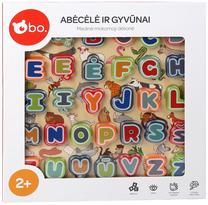 Деревянная доска с буквами, алфавит Bo., LT, многоцветный, 33 шт.