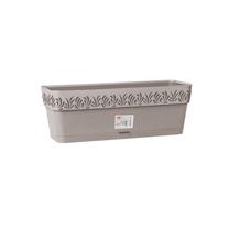 Gėlių lovelis Stefanplast Gaia 2188812, plastikinis, 50 cm x 18 cm, šviesiai pilka sp.