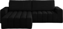Kampinė sofa Bonett Sawana 14, juoda sp., kairinė, 175 x 250 cm x 92 cm