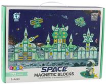 Magnetinis konstruktorius Lean Toys Space, 172 vnt., žalia sp.