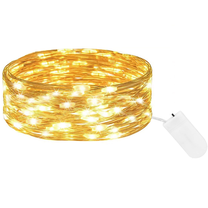 Lempučių girlianda Springos CL4025, 0.1 m, šiltai balta sp., 10 LED, Skaidri sp.