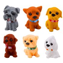 Figūrėlių rinkinys, šuo Cute Puppies, 6 cm, 6 vnt., įvairių spalvų