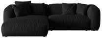 Modulinė sofa Micadoni Martina, juoda sp., kairinė, 283 x 176 cm x 75 cm