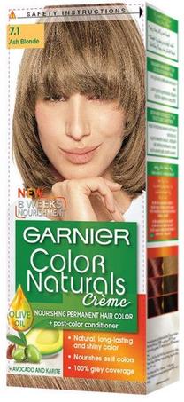 Matu krāsa Garnier Color Naturals, ash blond krās., 7.1, 60 ml