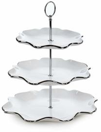 Serveerimisalus Auren, 21 cm x 54 cm, 30 cm, Valge v./Hõbe v.