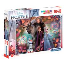 Dėlionė Clementoni Super Color Puzzle Frozen II, 62 cm x 42 cm, 104 vnt., įvairių spalvų