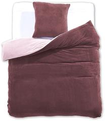 Patalynės užvalkalų komplektas DecoKing Furry, smėlio ruda, 155 x 220 cm