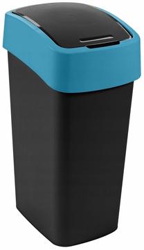Rūšiavimo šiukšliadėžė Curver Flip, 45L l, juoda sp./geltona sp.