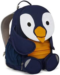 Bērnu mugursoma Affenzahn Great Friend Penguin, zila krās./dzeltena krās., 31 cm x 12 cm x 20 cm