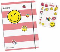Aplankas su guma Herlitz SmileyWorld, A4 Balta sp./Rožinė sp.