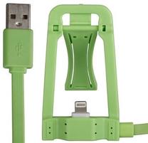 Dock stotelė Global Technology, USB 2.0 Type A/Apple Lightning, žalia sp.