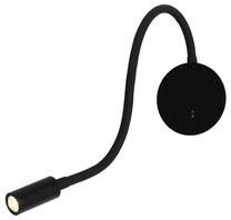 Lampa sienas Light Prestige Senise LP-2021/1W BK 5907796367476, LED, 3000 °K, 1 x 3 W, melna krās. / melna krās.