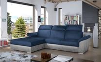 Kampinė sofa Trevisco Monolith 77, Monolith 84, pilka sp./tamsiai mėlyna sp., kairinė, 216 x 272 cm x 100 cm