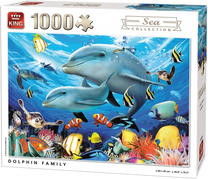 Пазл King Dolphin Family 55845, 49 см x 68 см, 1000 шт., многоцветный