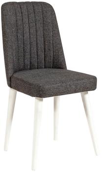 Valgomojo kėdė Kalune Design Stormi 1053 - B 869VEL5266, matinė, antracito sp./balta sp., 49 cm x 47 cm x 90 cm