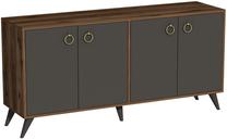 Консольный стол Kalune Design Silver, антрацитовый цв./темно-коричневый цв., 160 см x 42 см x 75 см
