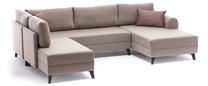 Kampinė sofa Hanah Home Belen 825BLC2530, kreminė sp., 202 x 300 cm x 75 cm