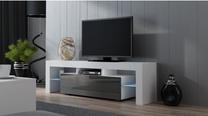 ТВ стол Pro Meble Milano 160, белый цв./серый цв., 160 см x 35 см x 45 см