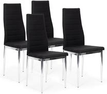 Kėdžių rinkinys ModernHome DC855-C-4, matinė, juoda sp., 49 cm x 42 cm x 98 cm, 4 vnt.
