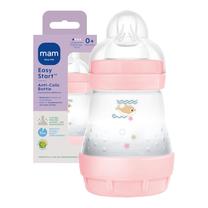 Bērnu pudelīte Mam Easy Start, 160 ml, 0 mēn., rozā krās.