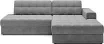 Kampinė sofa - lova Blezalt Monolith, pilka sp., dešininė, 240 x 150 cm x 82 cm