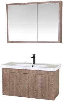 Vonios kambario baldų komplektas Kalune Design Bryce 100, ruda sp., 47 cm x 98 cm x 50 cm