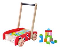 Детский толкатель - ходунки EcoToys Wooden, 42 см, многоцветный, 40 шт.