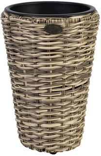 Gėlių vazonas Home4you, plastikinis, Ø 28 cm, ruda sp./smėlio ruda sp.