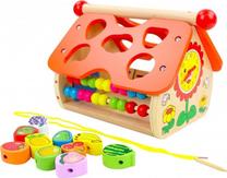 Развивающая игра Malowany Las Wooden Sort Toy House, 17.5 см, многоцветный