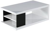 Kavos staliukas Luke, balta sp./juoda sp., 110 cm x 60 cm x 41 cm