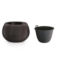 Gėlių vazonas Prosperplast 5905197268873, plastikinis, Ø 24 cm, pilka sp.