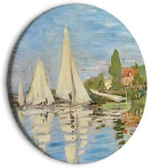 Ümmargune reproduktsioon lõuendil Artgeist Regatta in Argenteuil, Claude Monet - The Landscape of Sailboats on the River, 40 cm x 40 cm
