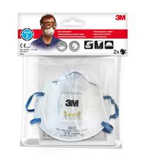 Respirators, ar vārstu 3M FFP2 8822E2, balta krās., 2 gab.