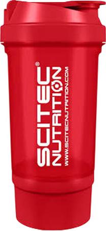 Sporta pudeles un šeikeri Scitec Nutrition Traveller Shaker, sarkana krās., plastmasa, 0.5 l