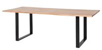 Valgomojo stalas Miloo Organic Puro, juoda sp./medžio sp., 220 cm x 100 cm x 76 cm