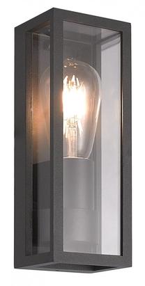Õue seinavalgusti Su-Ma Porto M1976, 15W, E27, IP65, must v., 9.5 cm x 26.5 cm