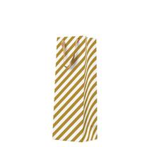 Dovanų maišelis Paw Decor Collection Stripes, 10 cm x 37 cm x 12 cm, aukso sp./balta sp.