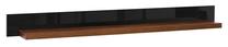 Sieninė lentyna Arosa, ruda sp./juoda sp., 14 cm x 25.5 cm x 150 cm