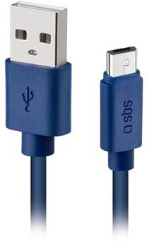 Laidas SBS Polo Data and Charging, Micro USB/USB, mėlyna sp.