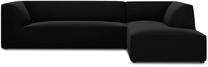 Kampinė sofa Micadoni Home Ruby 4 Seats, juoda sp., dešininė, 273 x 180 cm x 69 cm